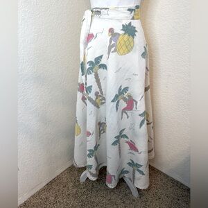 Place‎ Nationale Seaside Linen Maxi Skirt size Small